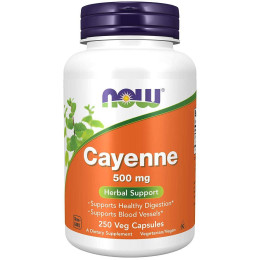 Кайенський перець NOW Foods Cayenne 500 mg 250 veg caps Now Foods