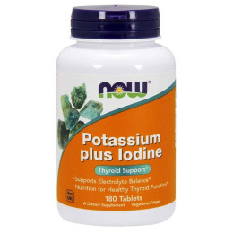 Калію йодид Now Potassium Plus Iodine 180 Tablets