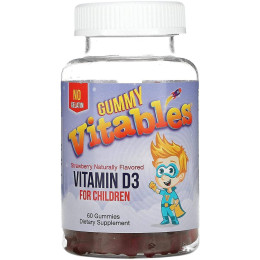 Витамин D3 для детей Vitables Vitamin D3 for Children 60 Vegetarian Gummies (Strawberry) Vitables