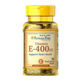 Витамин Е Puritan's Pride Vitamin E-400 IU 50 Softgels Puritan's Pride