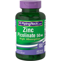 Цинк піколінат Piping Rock Zinc Picolinate 50 mg 180 Capsules Piping Rock