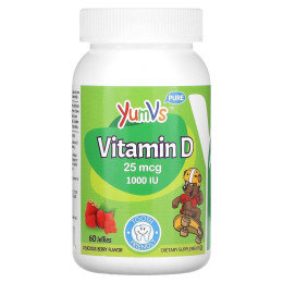 Витамин D3 YumV's Vitamin D 25 mcg (1,000 IU) 60 Jellies (Berry) YumV's