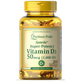 Вітамін D3 Puritan's Pride Vitamin D3 2000iu 200 Softgels Puritan's Pride