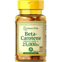 Бета каротин Puritan's Pride Beta-Carotene (25,000 IU) 100 Softgels Puritan's Pride