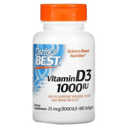 Вітамін Д3 Vitamin D3 (1000 IU) 180 Softgels Doctor's s Best