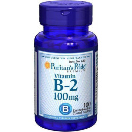 Вітамін В-2 Puritan's Pride Vitamin B-2 (Riboflavin) 100 mg 100 tabs Puritan's Pride