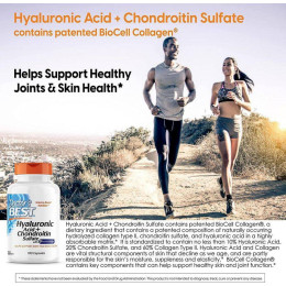 Хондропротектор Doctor's Best Hyaluronic Acid + Chondroitin Sulfate with BioCell Collagen 60 Veggie Caps Doctor's s Best