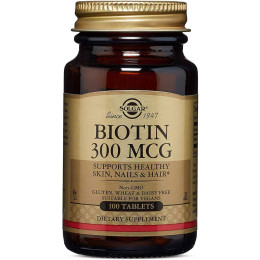 Биотин Biotin 300 mcg 100 tabs Solgar