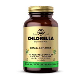 Хлорелла Solgar Chlorella, (Broken Cell-Wall) 100 Veg Caps Solgar