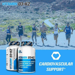 Vitamin D3+K2, 60 Veggie Capsules Evlution Nutrition