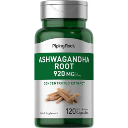 Экстракт корня ашвагандха Piping Rock Ashwagandha Root, 920 mg (per serving), 120 Quick Release Capsules Piping Rock