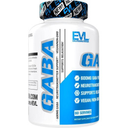 GABA, 600 mg, 60 Veggie Capsules Evlution Nutrition