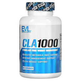 Кон'югована лінолева кислота EVLution Nutrition CLA1000, Stimulant Free Weight Management, 90 Softgels Evlution Nutrition