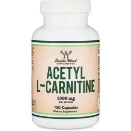 Ацетил L-карнитин Double Wood Acetyl L-Carnitine 1000 mg (на 2 капсули), 150caps