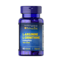 L-Arginine L-Ornithine 1000 mg / 500 mg 60caps Puritan's Pride