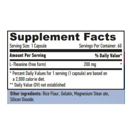 L-теанин Haya Labs L-Theanine 200mg 60 caps