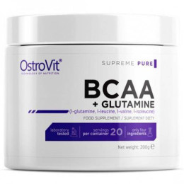 Аминокислотный комплекс BCAA + Glutamine 200 g Pure OstroVit