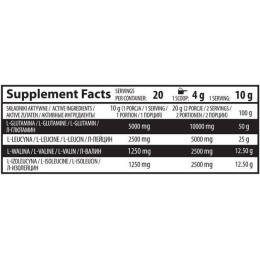 Аминокислотный комплекс BCAA + Glutamine 200 g Pure OstroVit