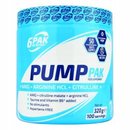 Предтренировочный комплекс 6Pak Pump Pak 320 gr (Lemon-pineapple) 6Pak