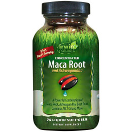 Концентрований корінь маки та ашвагандхи Irwin Naturals​​​​​​​ Concentrated Maca Root and Ashwagandha 75 Liquid Soft-Gels Irwin Naturals