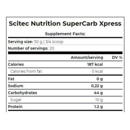 Гейнер Scitec Nutrition Supercarb Xpresss 1000 g (Raspberry tea) Scitec Nutrition