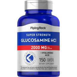 Глюкозамін гідрохлорид Piping Rock Super Glucosamine HCI, 2000 mg (per serving), 150 Coated Caplets Piping Rock