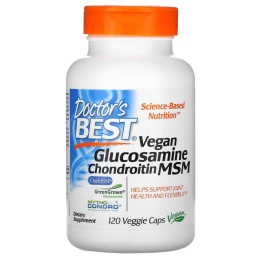 Хондропротектор Doctor's Best Vegan Glucosamine Chondroitin MSM 120 Veggie Caps Doctor's Best