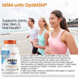 Препарат для відновлення суглобів та зв'язок MSM with OptiMSM, 1,500 mg, 120 Tablets Doctor's s Best