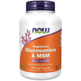 Глюкозамін і МСМ Now Vegetarian Glucosamine & MSM 500 / 500 / 120 Vcaps Now Foods