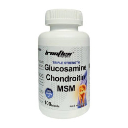 Хондропротектор IronFlex Glucosamine Chondroitin MSM Triple Strength 100 tabs IronFlex