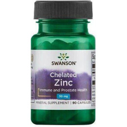 Ultra Chelated Zinc 30 mg 90 caps Swanson