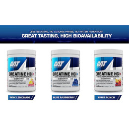 Креатин GAT Creatine HCI + Ultra Performance Matrix, 180 g (Fruit Punch) German American Technologies