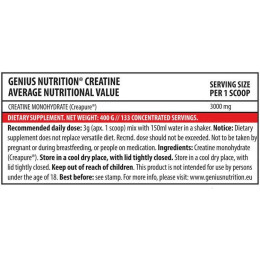 Креатин Genius Nutrition Creapure 300g