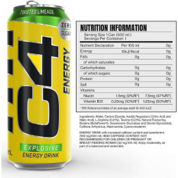 Передтренувальний комплекс Cellucor C4 Energy Carbonated 473 ml (Twisted Limeade) Cellucor