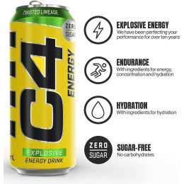 Передтренувальний комплекс Cellucor C4 Energy Carbonated 473 ml (Twisted Limeade) Cellucor