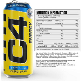 Передтренувальний комплекс Cellucor C4 Energy Carbonated 473 ml (Frozen Bombsicle) Cellucor