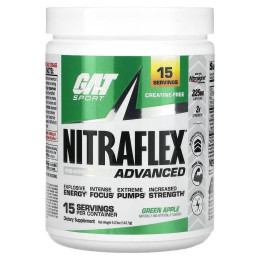 Предтренировочный комплекс GAT Nitraflex Advanced 142.5 g (Green Apple) German American Technologies