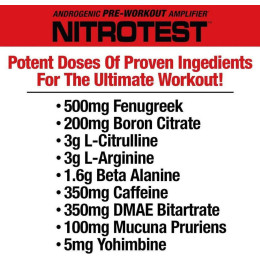 Передтренувальний комплекс MuscleMeds Nitrotest, Androgenic Pre-Workout Amplifier 468 g (Watermelon) MuscleMeds