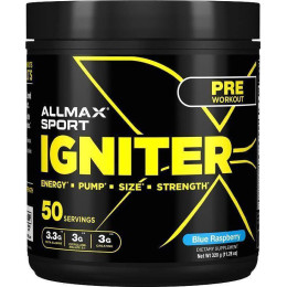 Передтренувальний комплекс AllMax Igniter, Pre-Workout 320 g (Blue Raspberry) AllMax Nutrition