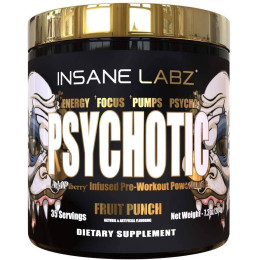 Предтренировочный комплекс  Psychotic Gold 204 g (Фруктовый Пунш) Insane labz