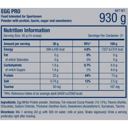 Протеїн Scitec Nutrition Egg Pro 930 gr (Chocolate) Scitec Nutrition