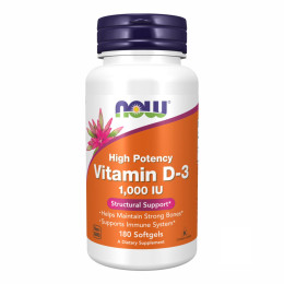 VIT D-3 1000IU - 180 sgels Now Foods