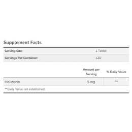 Melatonin 5 mg - 120 tabs Now Foods