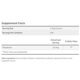 Melatonin 10 mg - 100 vcaps Now Foods