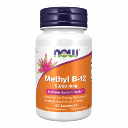 Methyl B-12 5000mcg - 60 loz Now Foods