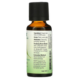 Organic Tea Tree Oil - 30ml (1 oz) Now Foods