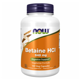 Betaine HCI 648mg - 120vcaps Now Foods