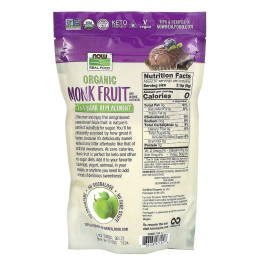 Экстракт архата заменитель сахара 1:1 Now Foods (Organic Monk Fruit) 454 г