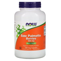 Со Пальметто Now Foods (Saw Palmetto Berries) 550 мг 250 вегетарианских капсул