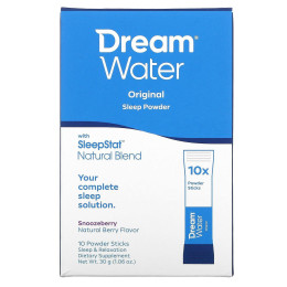 Порошок для сна сонная ягода Dream Water (Sleep Powder,Snoozeberry) 10 пакетиков по 3 г